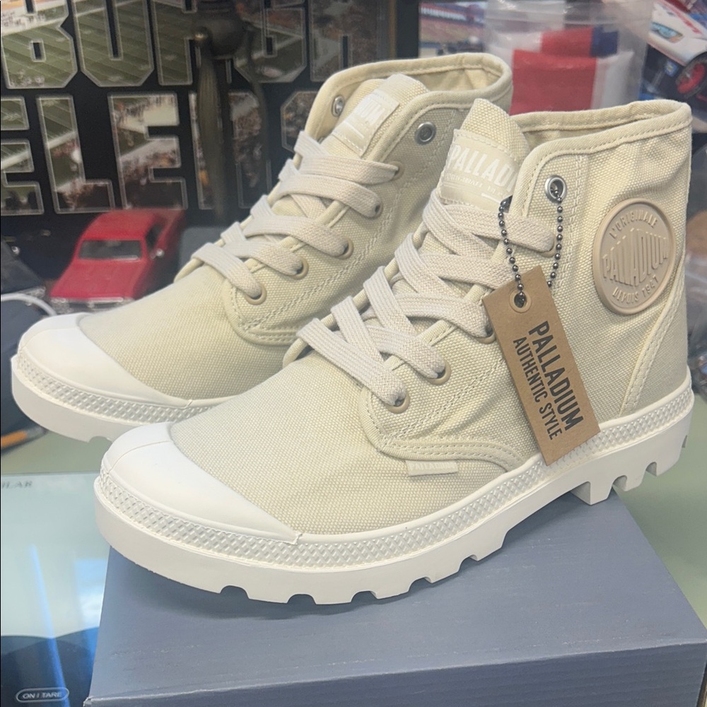 Palladium Light Tan Canvas High-Tops